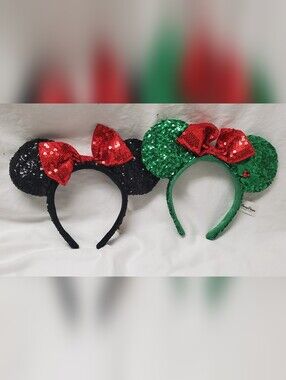 Set Of Two Minnie Ears Head Bands